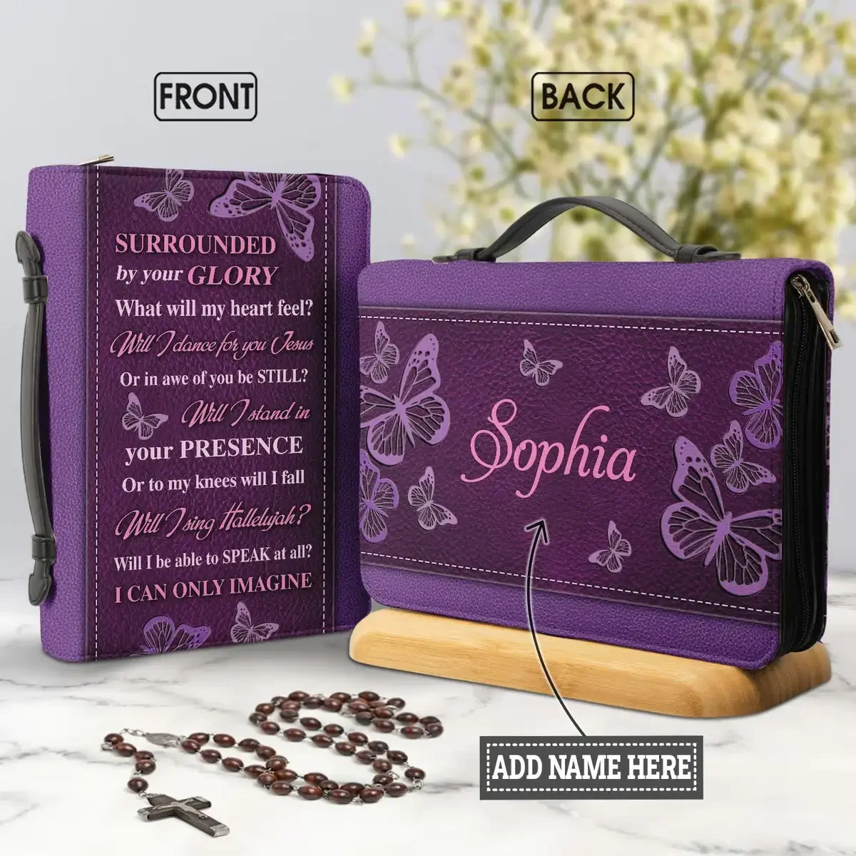 Phone Cases You Can Design - Etui na Biblię z motywem fioletowego