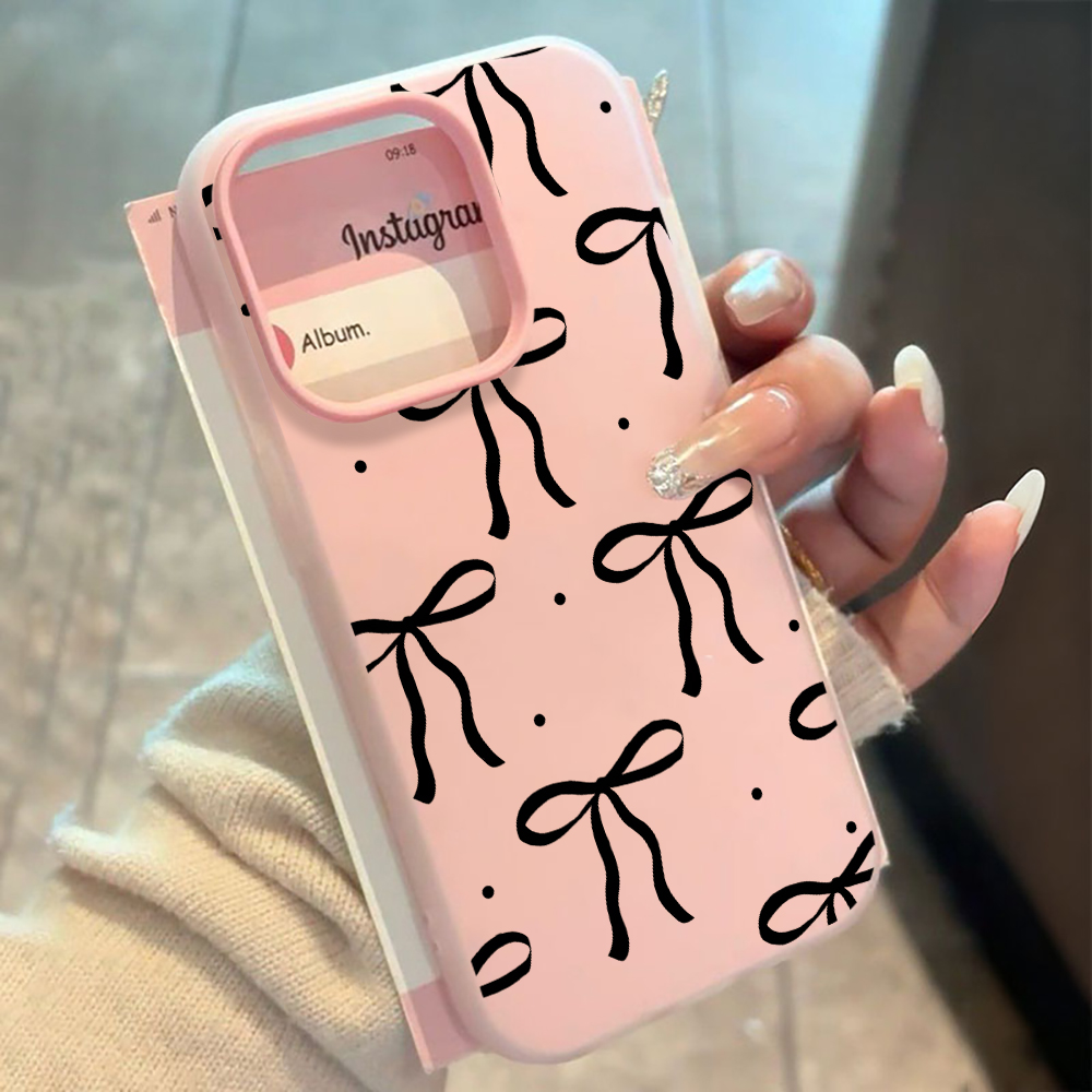 Phone Cases Xiaomi 15T - INS Big Black Bow Pattern SIlicone