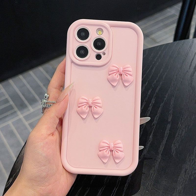 Phone Cases Rugged - Różowe etui na telefon z kokardką