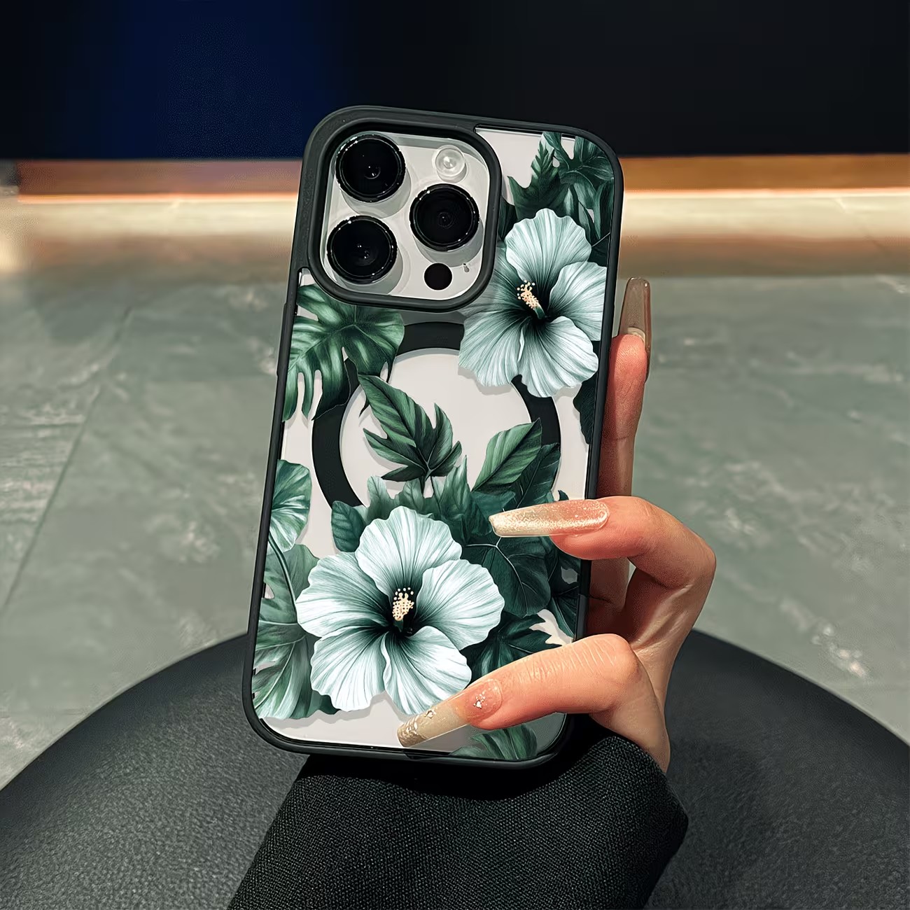 Phone Cases Magsafe - Etui na telefon z zielonym kwiatowym