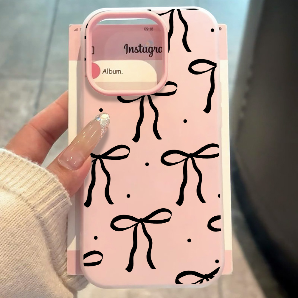 INS Big Black Bow Pattern SIli – Phone Cases Xiaomi 15T recenzja i cena