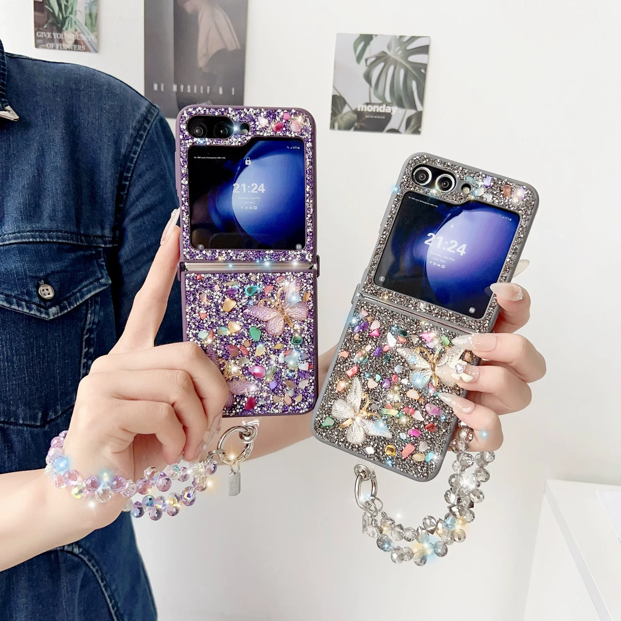 Luksusowe brokatowe etui na te – Phone Cases Z Flip 5 recenzja i cena